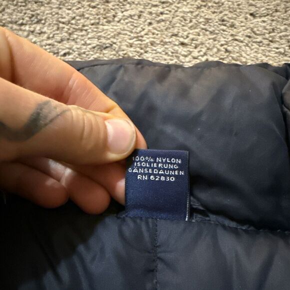 Lands End Puffer Vest Womens Medium 10-12 Black Down Filled Snap Sleeveless - Picture 6 of 11